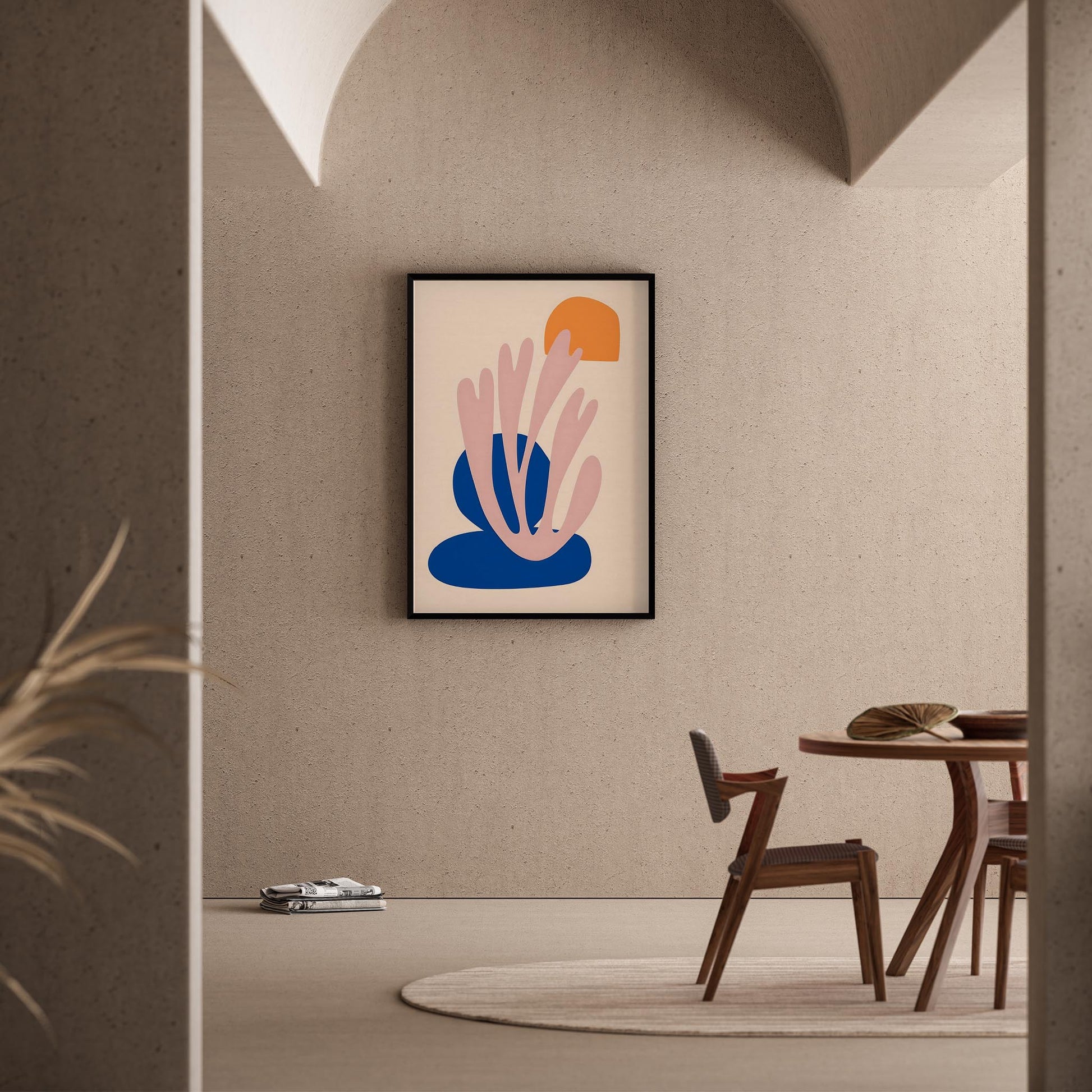 Matisse Kağıt Kesimleri Abstract Serisi Renkli Soyut Formlar II Duvar Tablosu