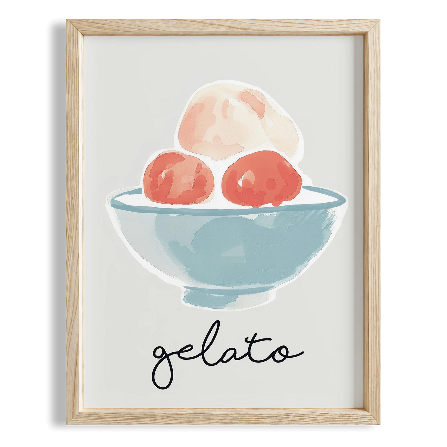 Gelato İllüstrasyon Retro Maximalist Mutfak Duvar Tablosu