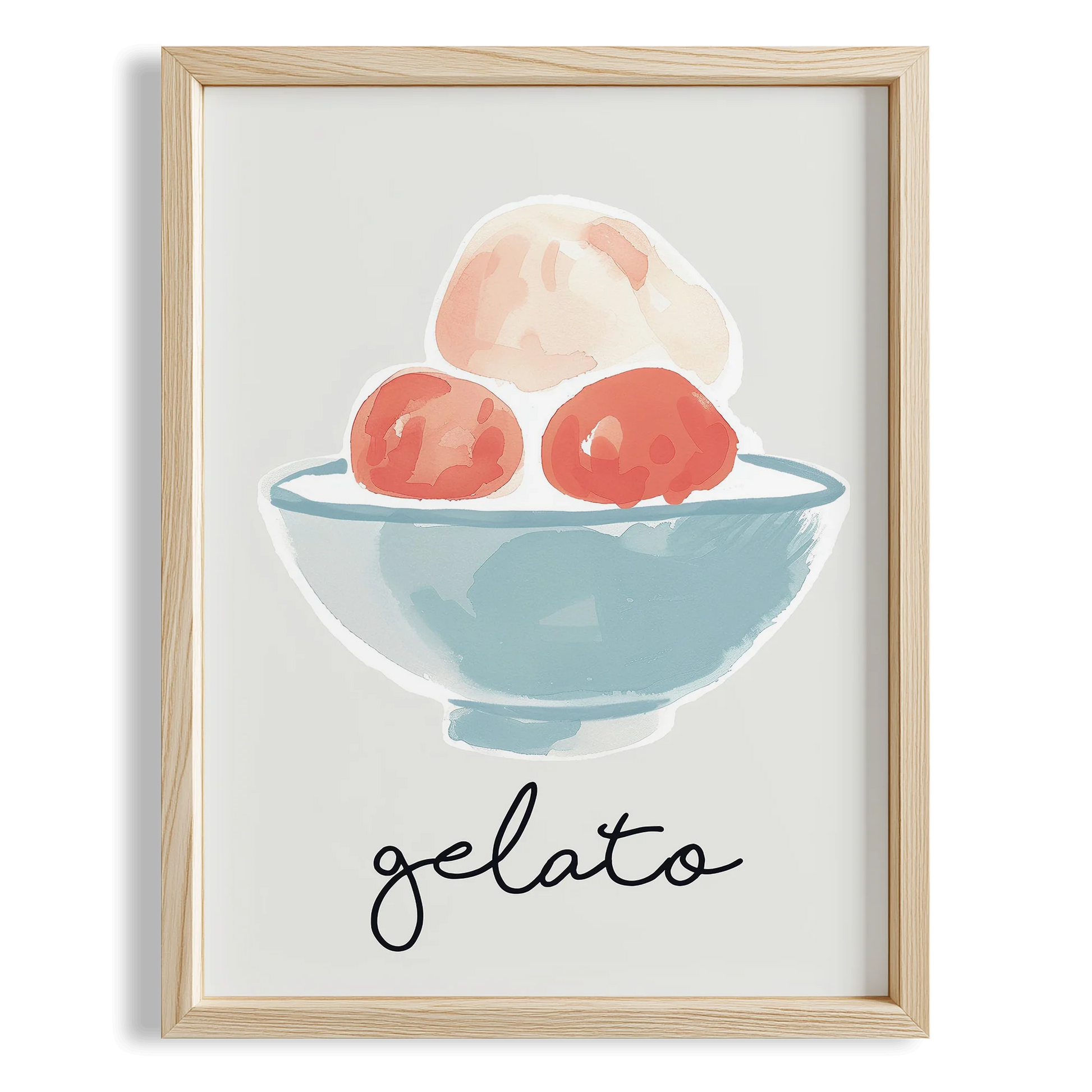 Gelato İllüstrasyon Retro Maximalist Mutfak Duvar Tablosu