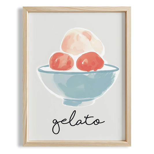 Gelato İllüstrasyon Retro Maximalist Mutfak Duvar Tablosu