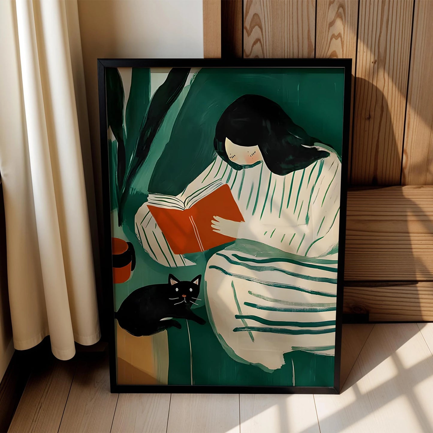 Kitap Okuyan Soyut Kadın