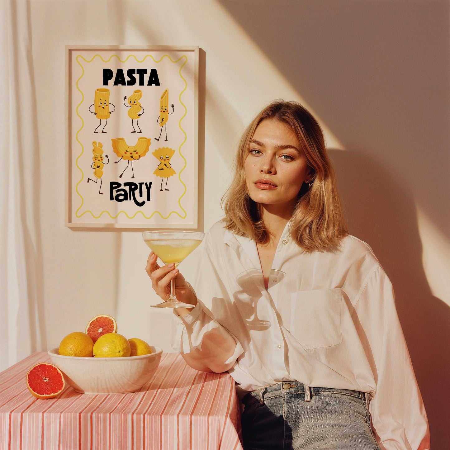 Pasta Party Akdeniz İtalya Koleksiyonu Mutfak Duvar Tablosu