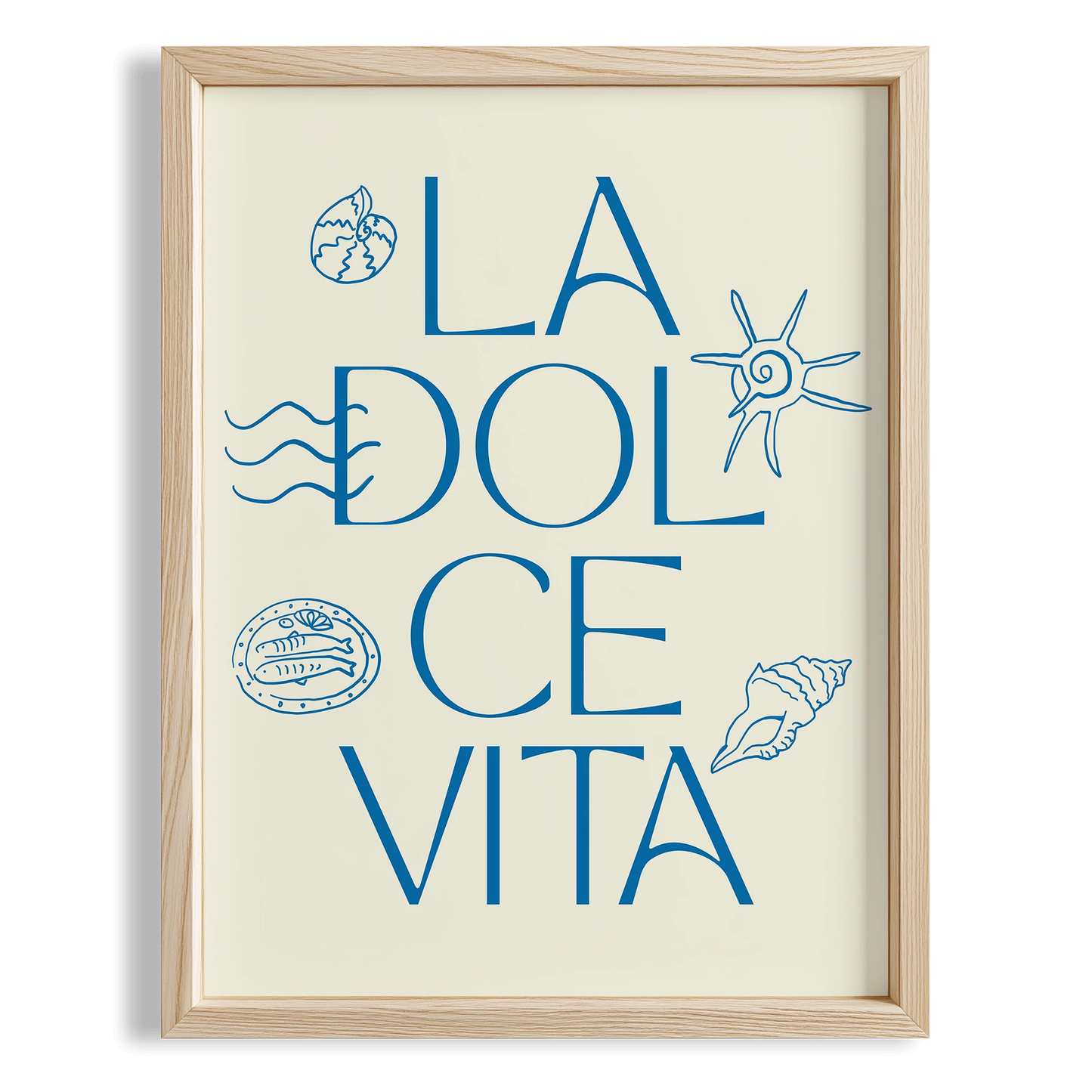 La Dolce Vita İtalyanca Tipografi Mutfak Duvar Tablosu II