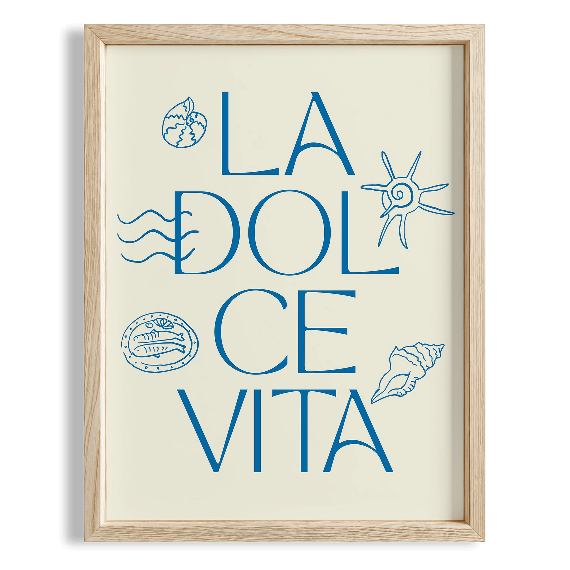 La Dolce Vita İtalyanca Tipografi Mutfak Duvar Tablosu II