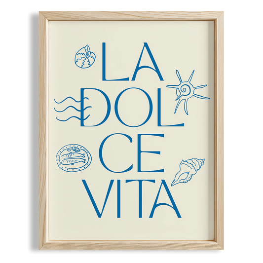 La Dolce Vita İtalyanca Tipografi Mutfak Duvar Tablosu II