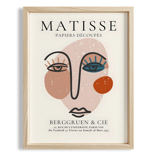 Matisse Kağıt Kesimleri Picasso Soyut Kadın Silüeti Toprak Tonları I Duvar Tablosu