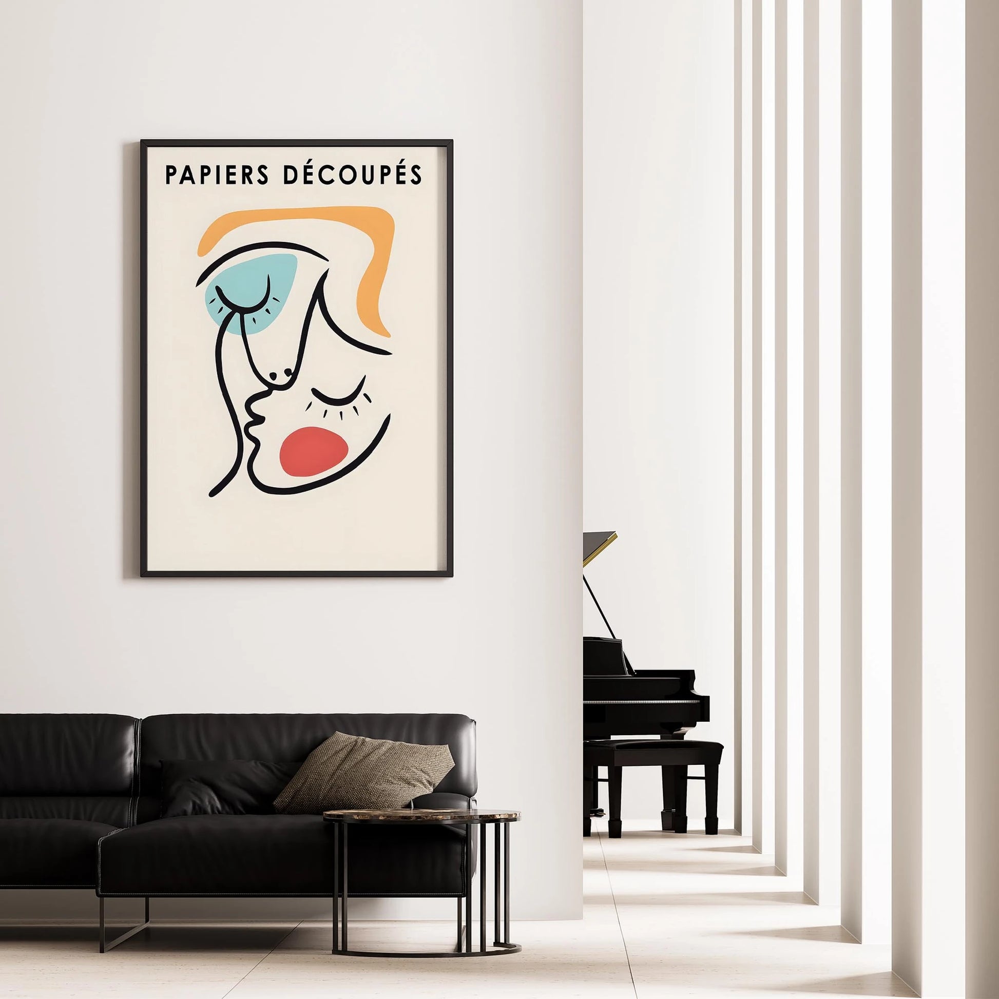 Matisse Kağıt Kesimleri Serisi Picasso Abstract Kadın Silüeti I Duvar Tablosu