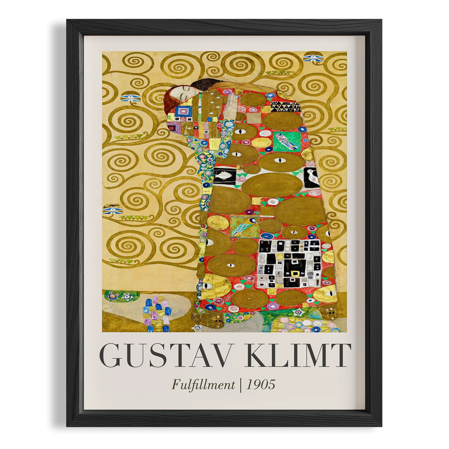Fulfillment - Gustav Klimt Ahşap Duvar Tablosu