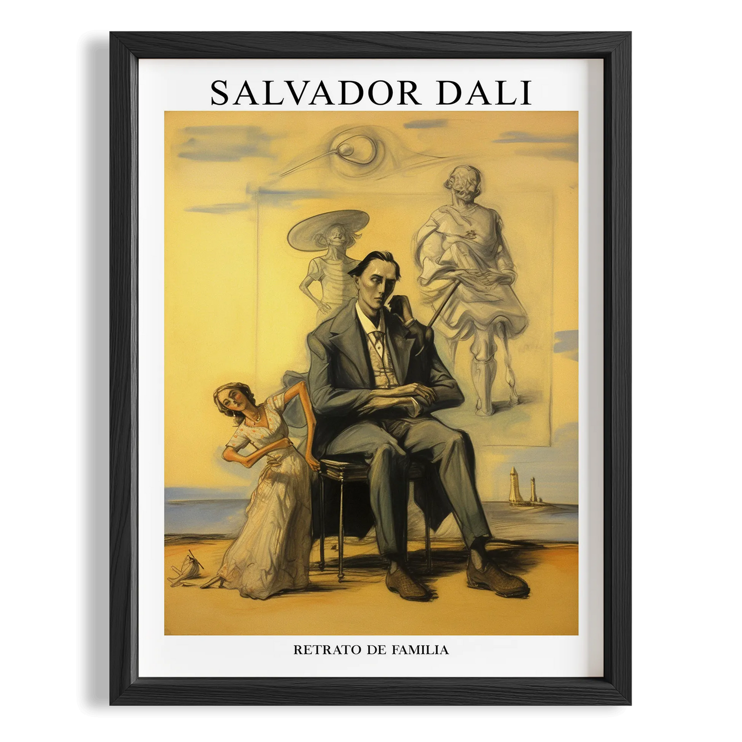 Çekmeceli Figür - Salvador Dali Ahşap Duvar Tablosu