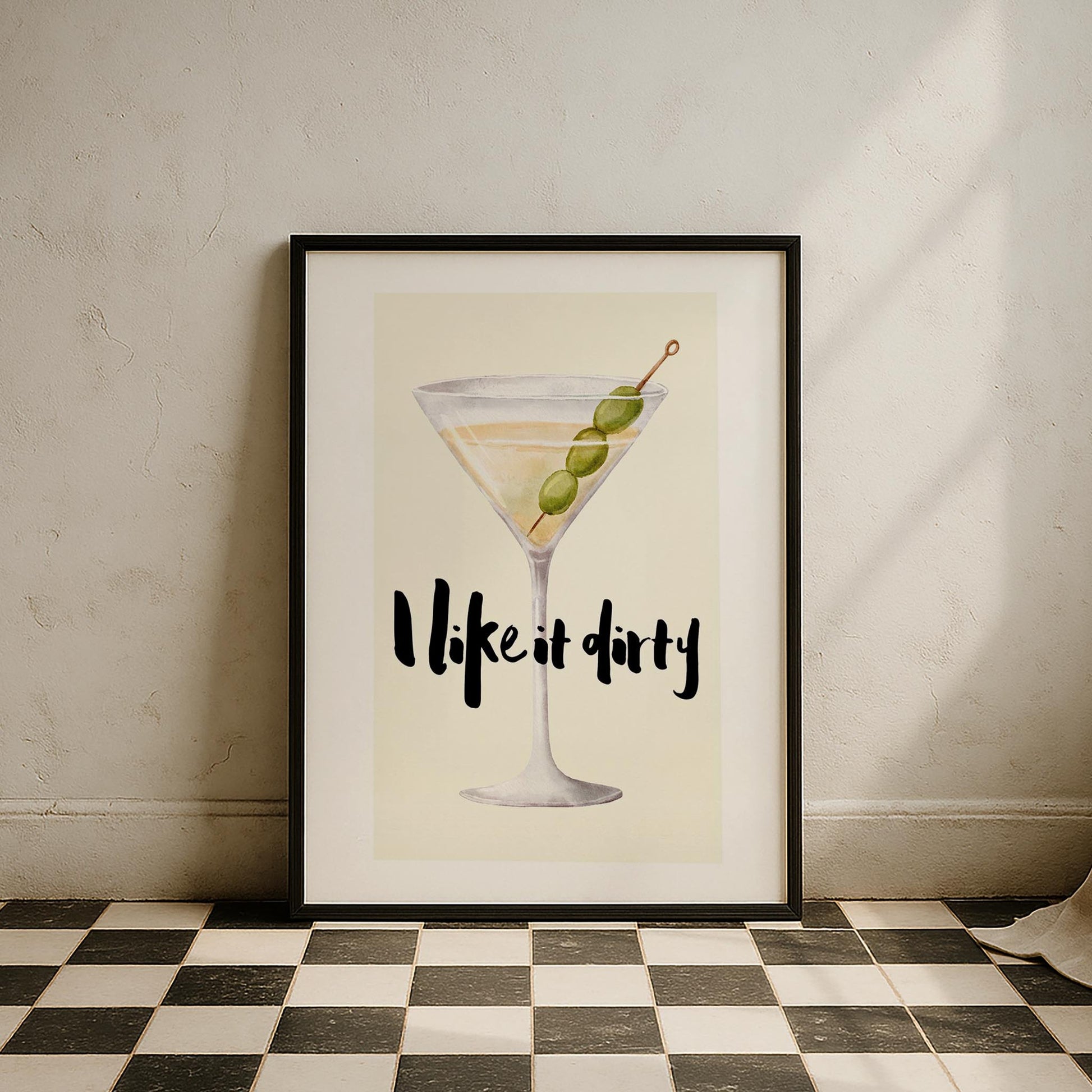 I like it dirty Tipografi Mutfak Duvar Tablosu