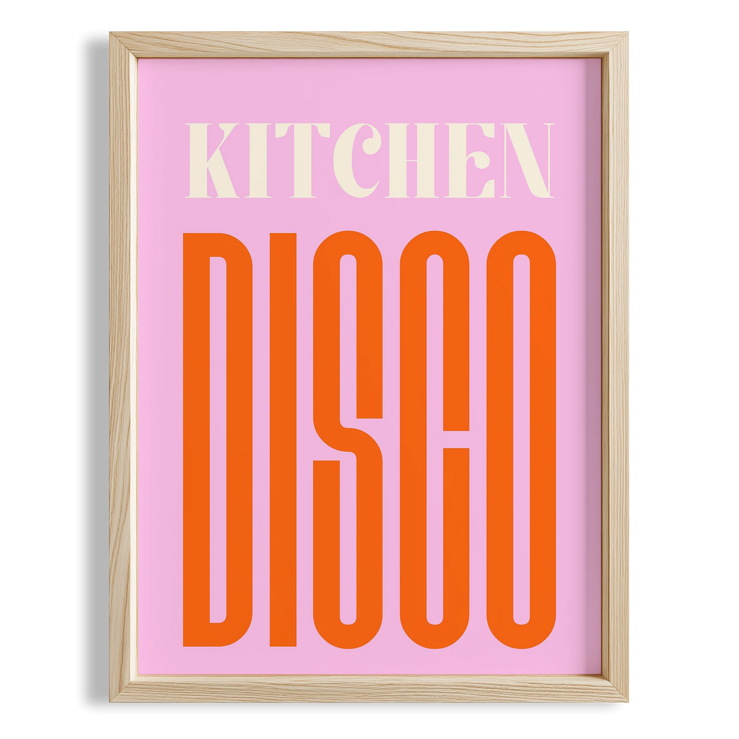 Kitchen Disco Tipografi Mutfak Duvar Tablosu