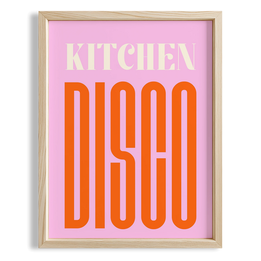 Kitchen Disco Tipografi Mutfak Duvar Tablosu