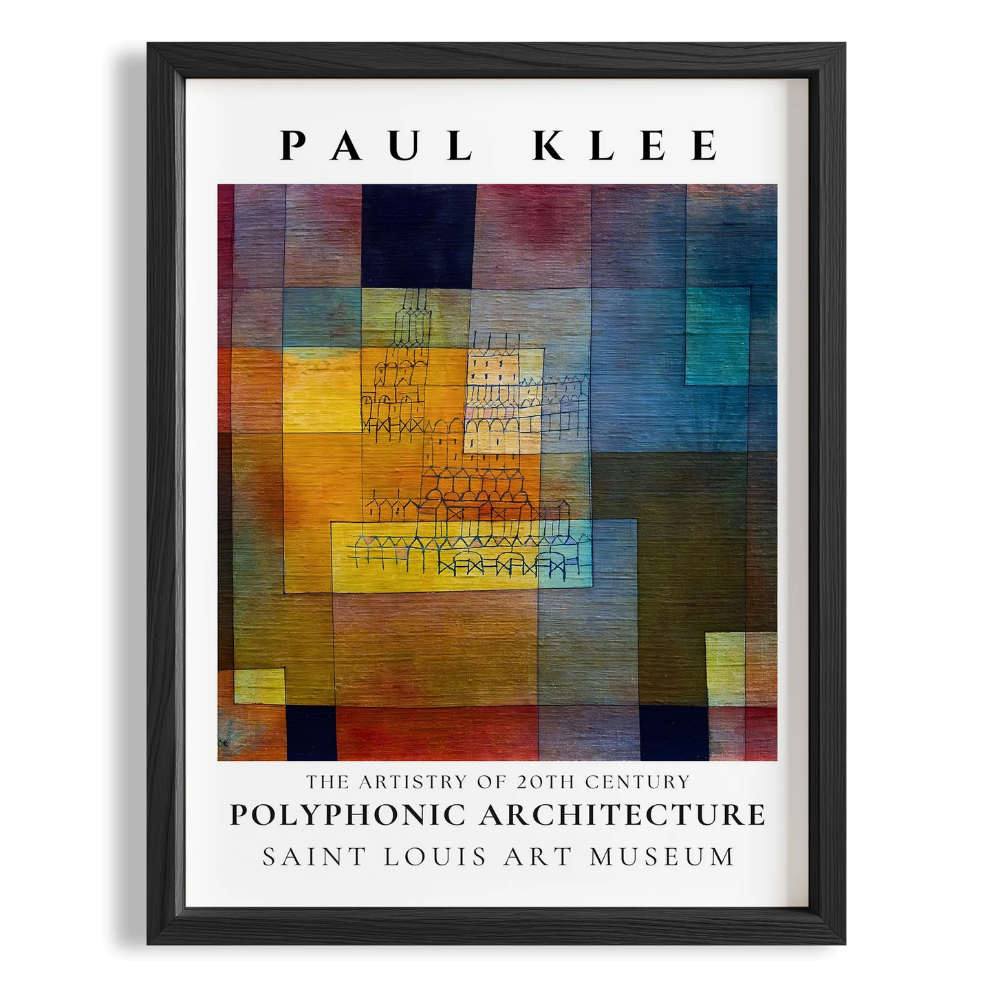 Paul Klee Polifonik Mimari Suluboya I Duvar Tablosu