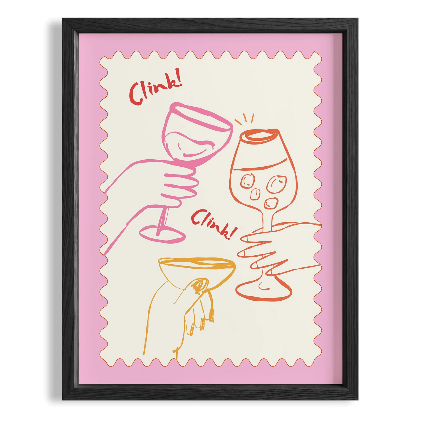 Cheers Kokteyl Çizim Mutfak Duvar Tablosu