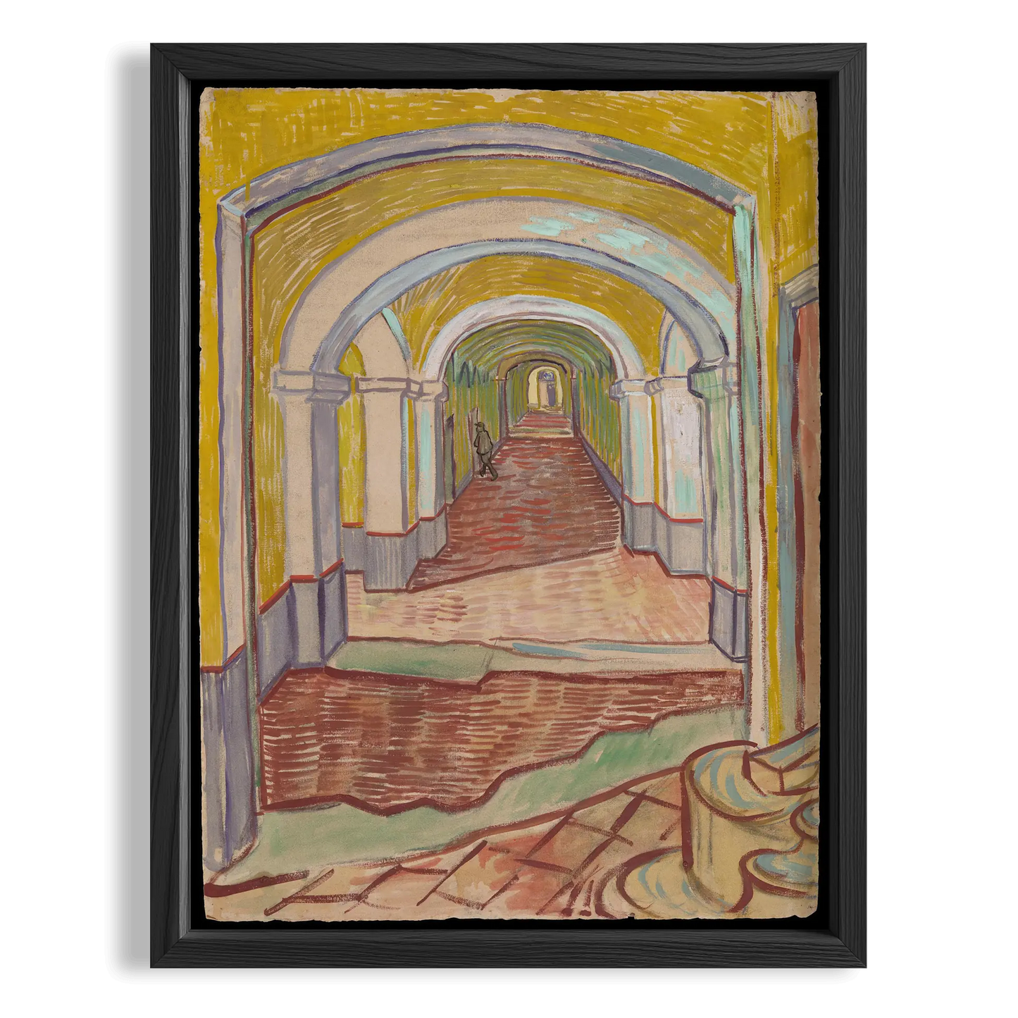 Sarı Koridor - Vincent Van Gogh Ahşap Duvar Tablosu
