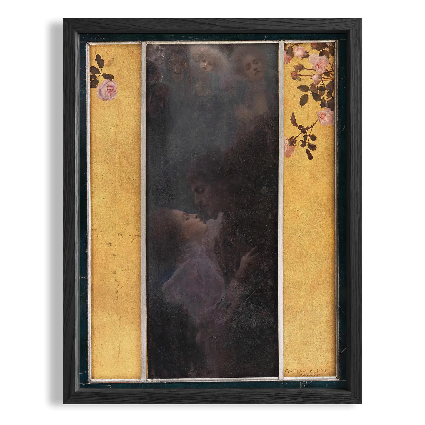 Altın Panel - Gustav Klimt Ahşap Duvar Tablosu