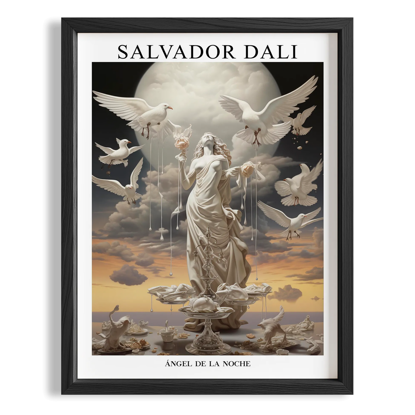 Melekler - Salvador Dali Ahşap Duvar Tablosu