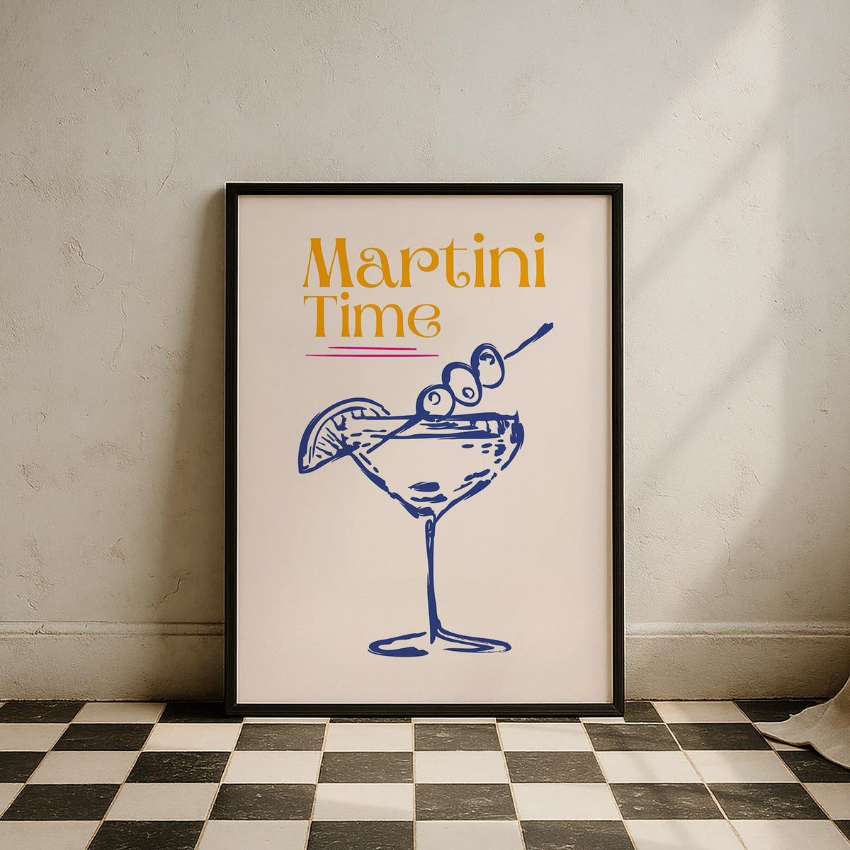 Martini Time Kokteyller Mutfak Duvar Tablosu