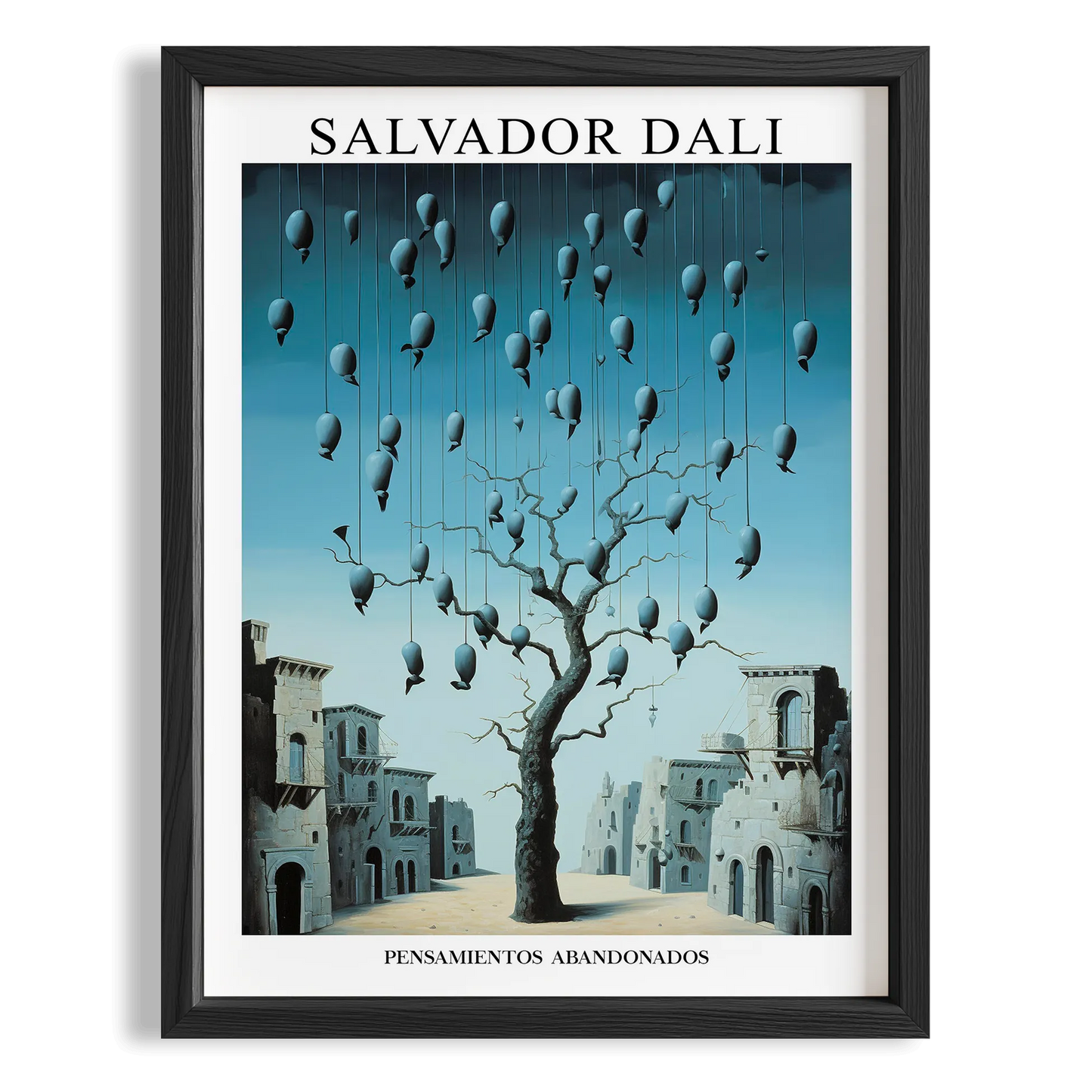 Düşen Kuşlar - Salvador Dali Ahşap Duvar Tablosu