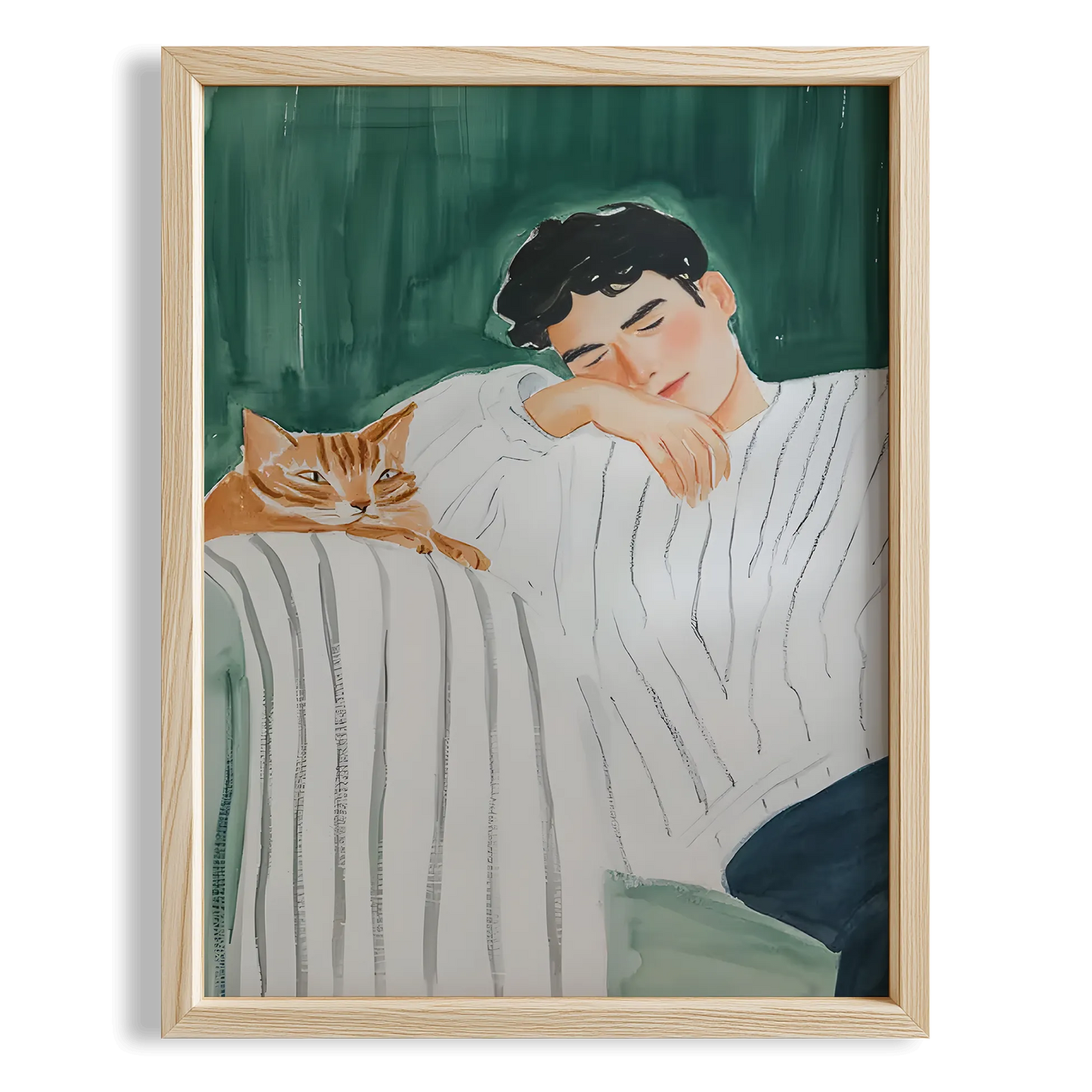 Erkek Portre ve Sarman Kedi