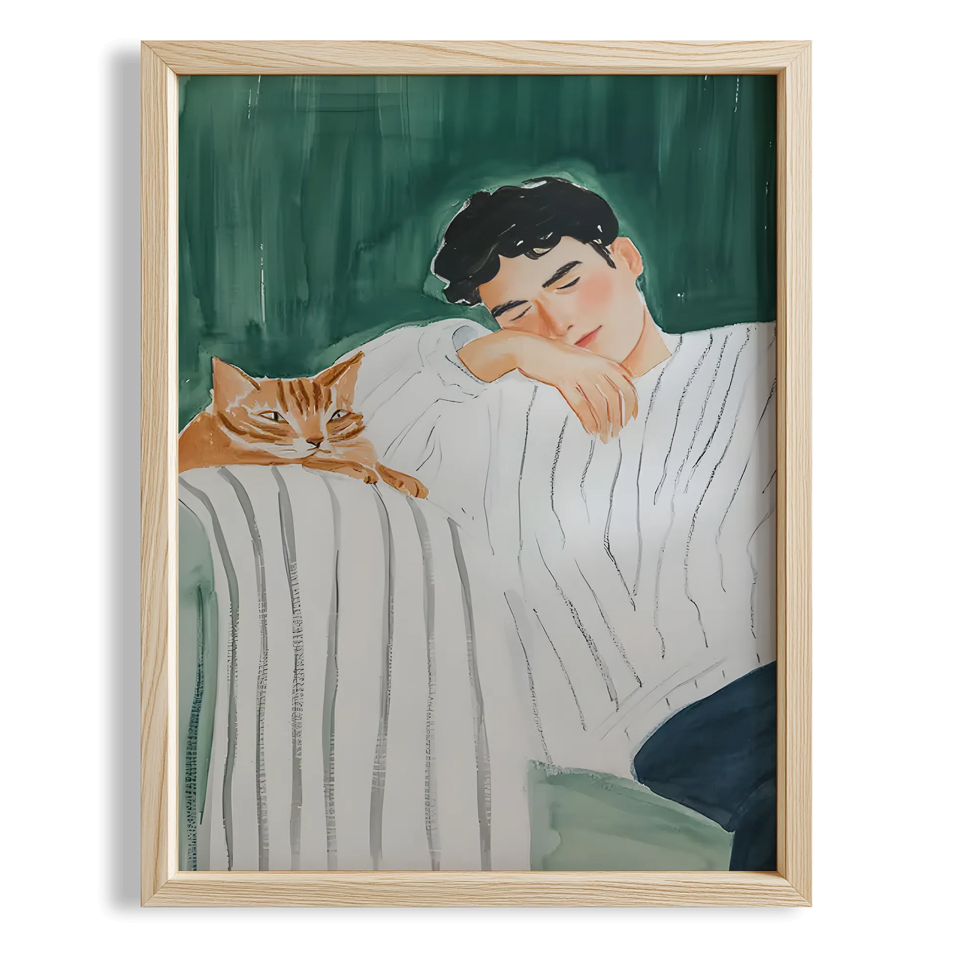 Erkek Portre ve Sarman Kedi