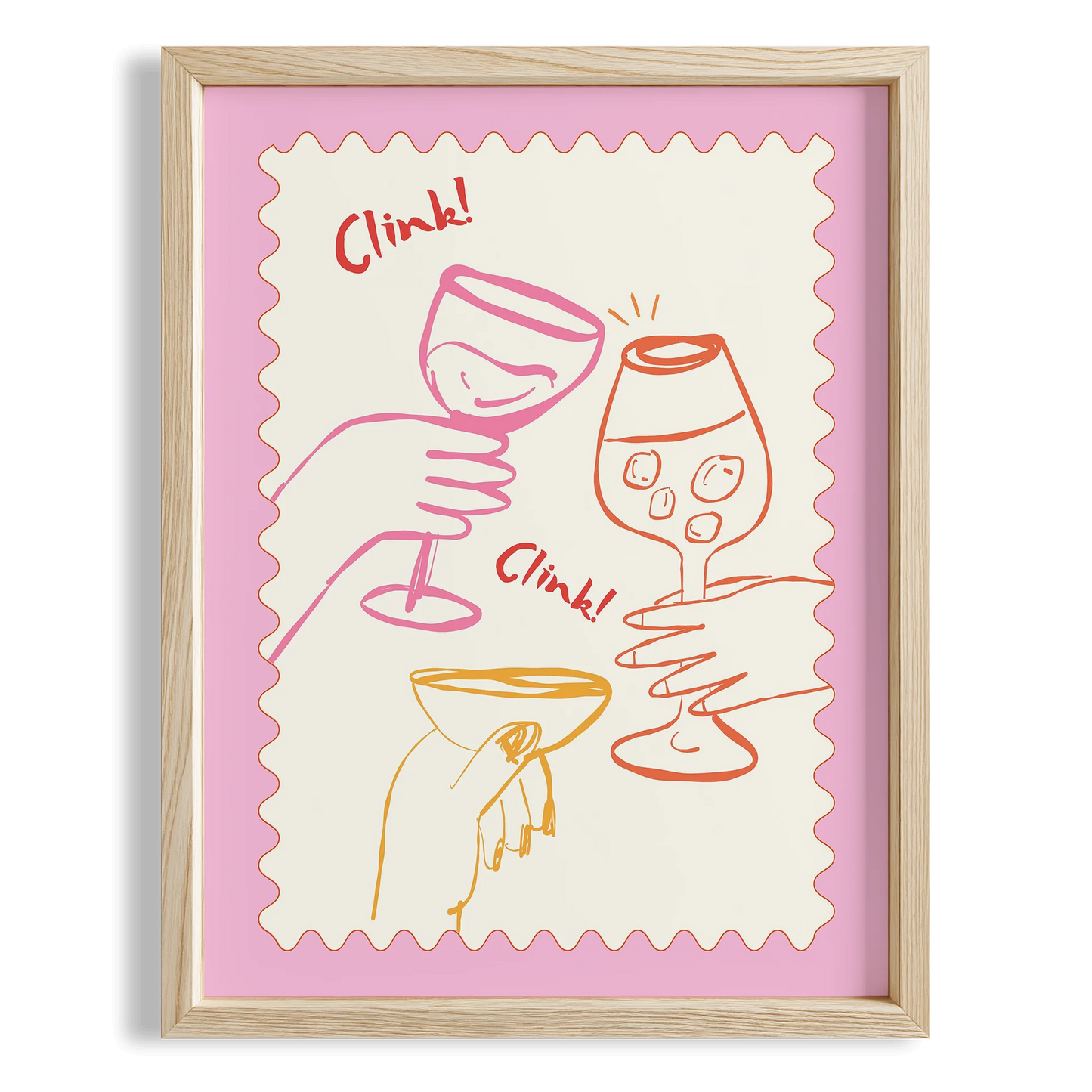 Cheers Kokteyl Çizim Mutfak Duvar Tablosu