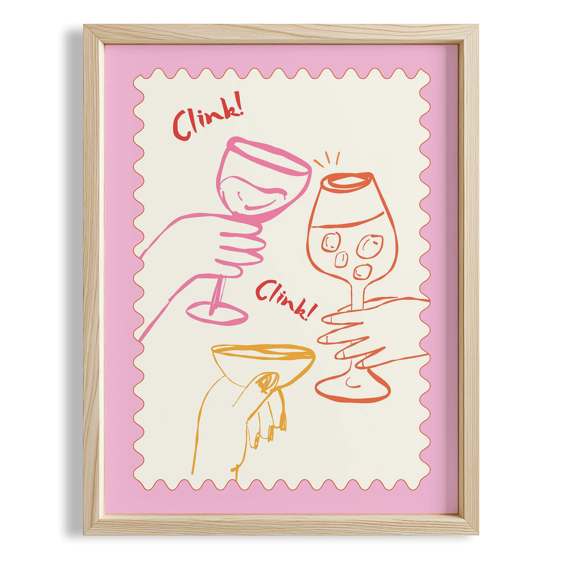 Cheers Kokteyl Çizim Mutfak Duvar Tablosu