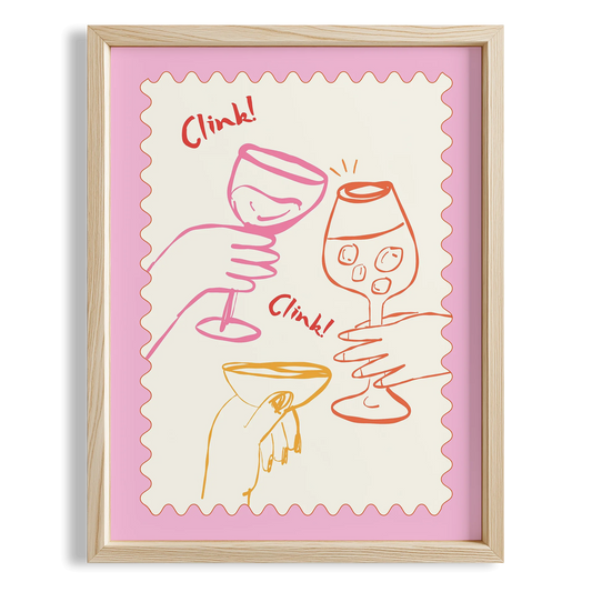 Cheers Kokteyl Çizim Mutfak Duvar Tablosu