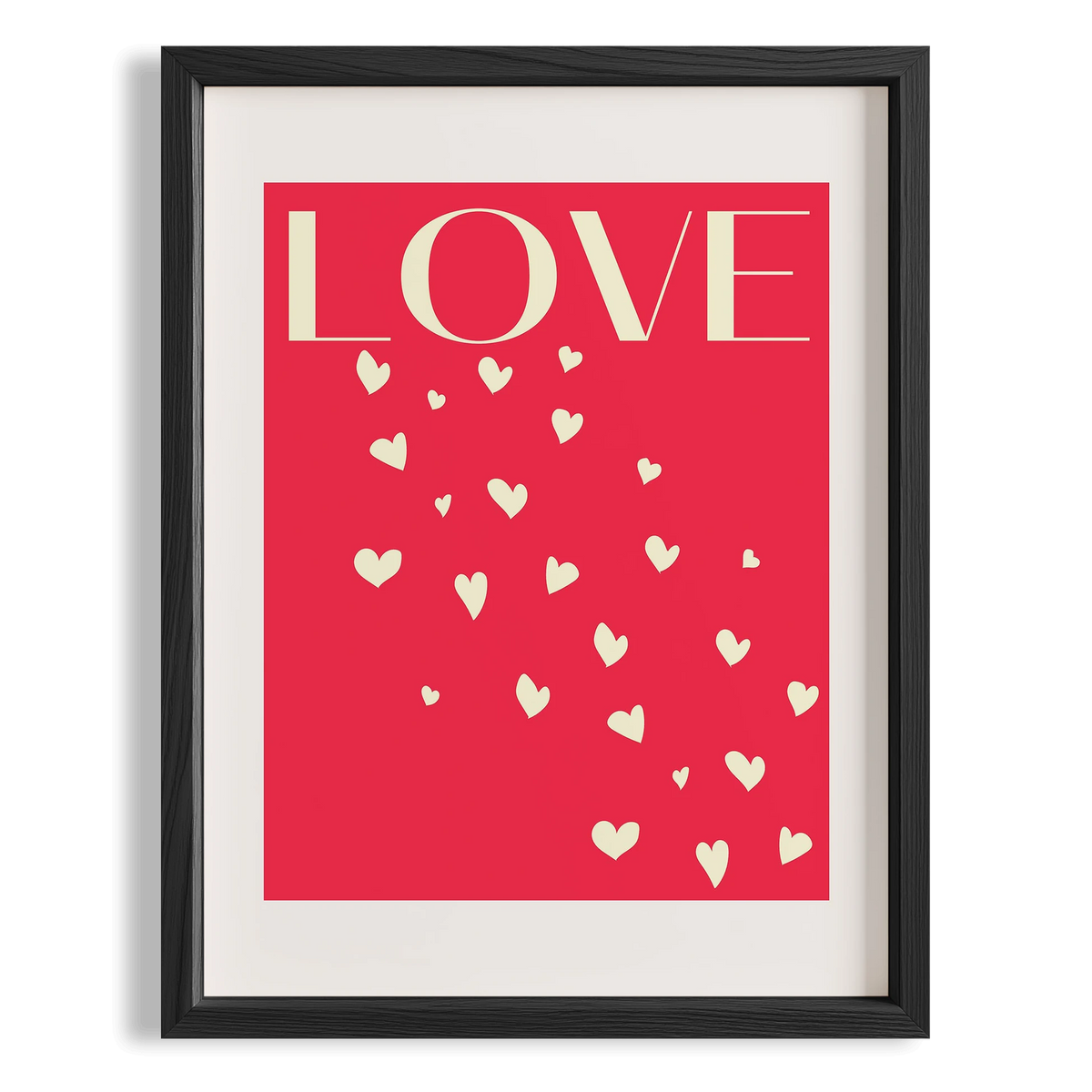 Love Pembe Tipografi Mutfak Duvar Tablosu