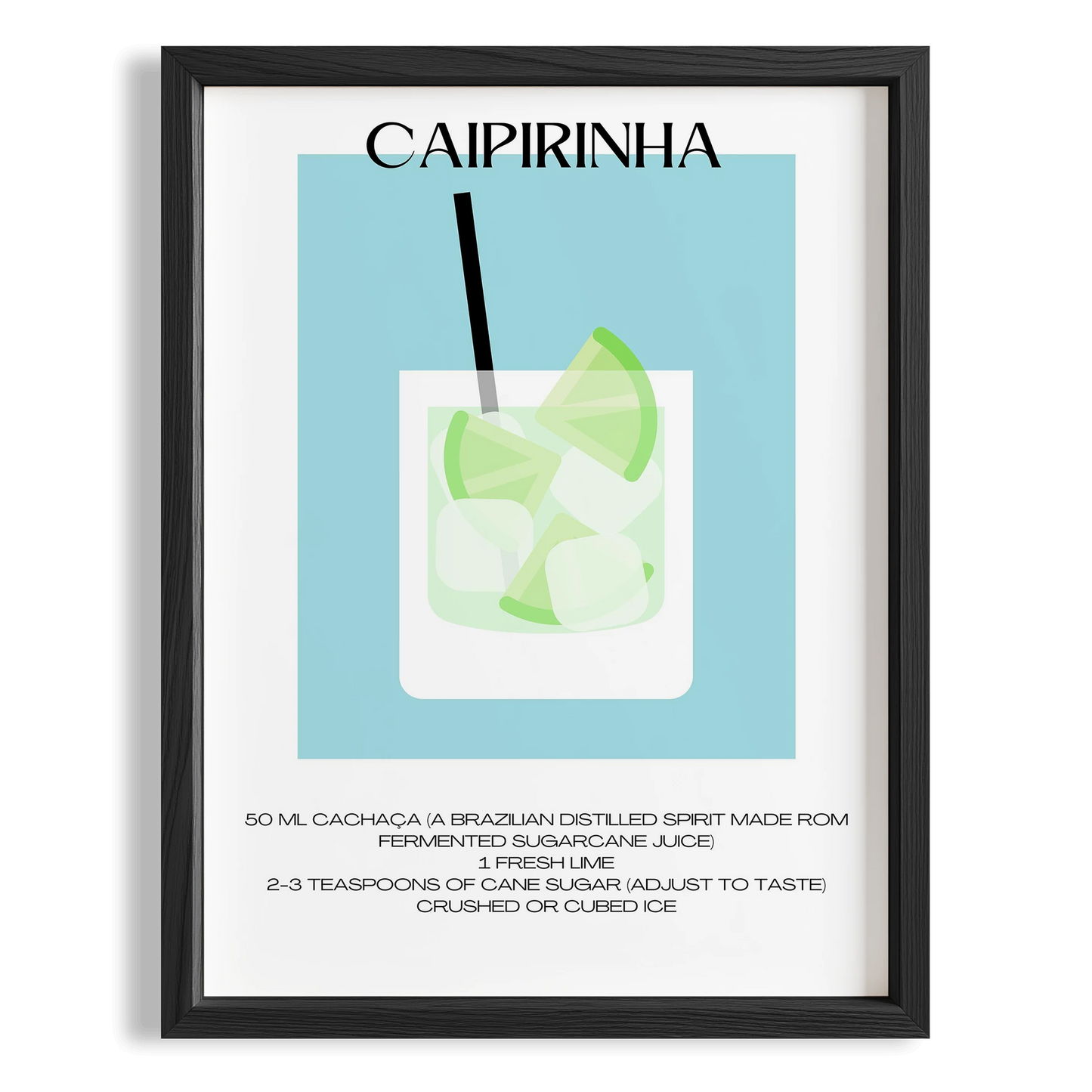 Caipirinha Kokteyl Tarifi Mutfak Duvar Tablosu
