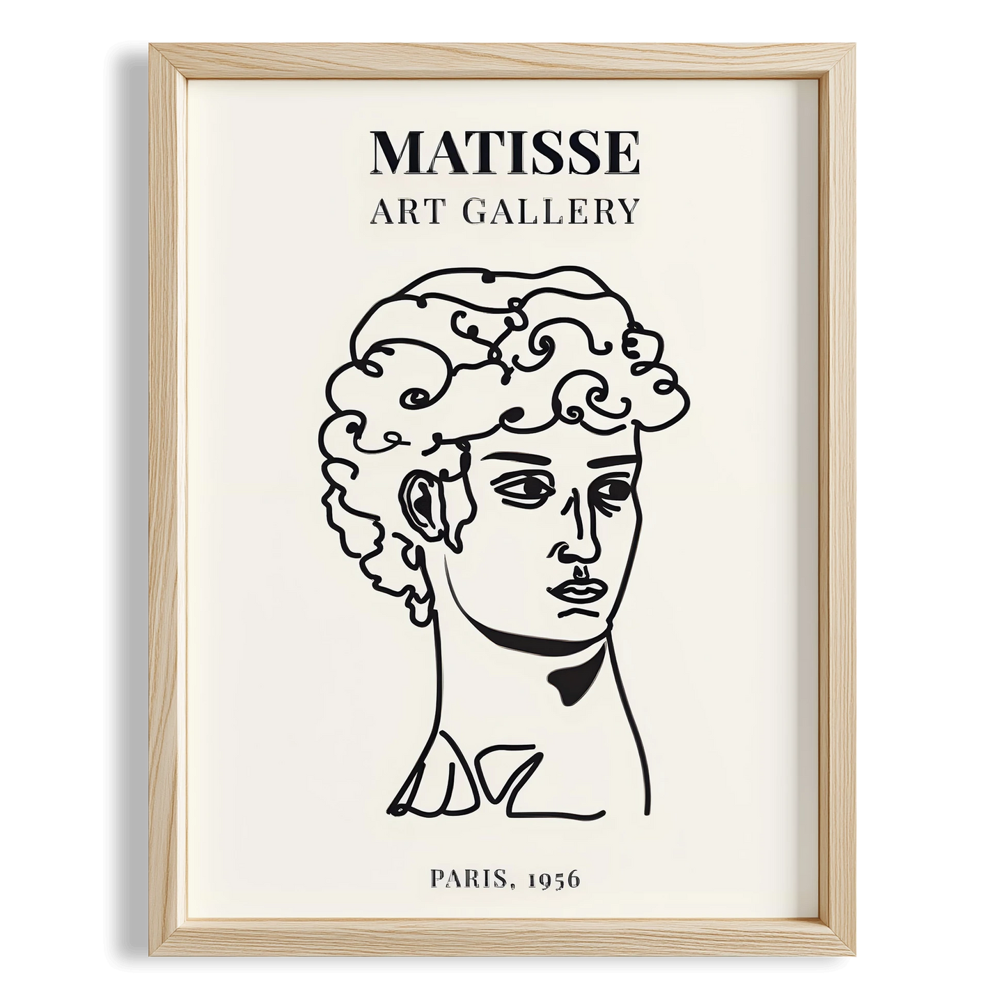 Matisse Kağıt Kesimleri Minimalist Çizgi Sanatı Michelangelo I Duvar Tablosu