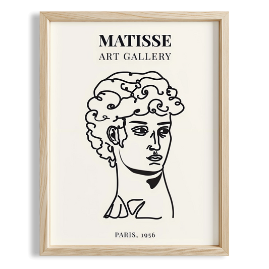Matisse Kağıt Kesimleri Minimalist Çizgi Sanatı Michelangelo I Duvar Tablosu