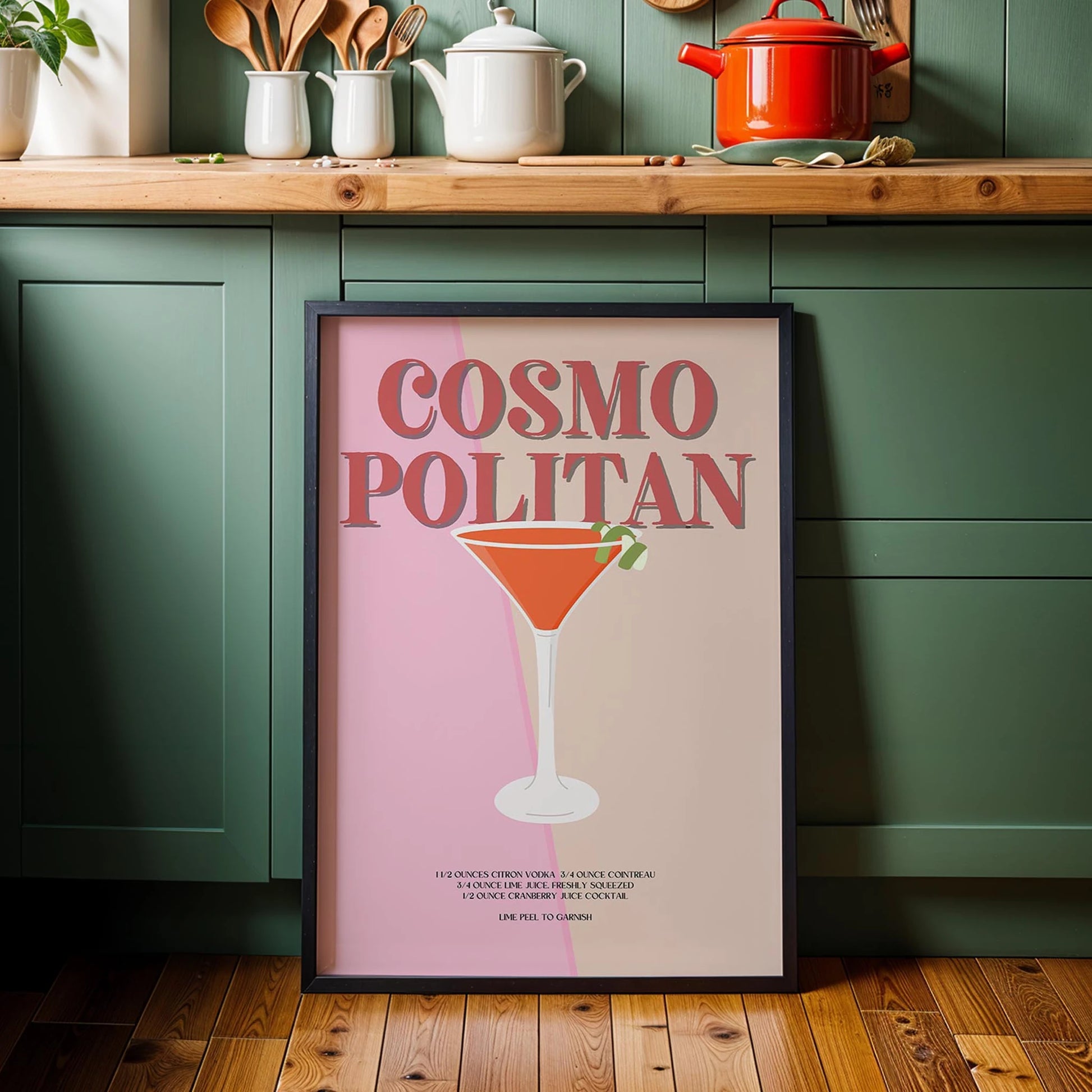 Cosmopolitan Kokteyli Mutfak Duvar Tablosu