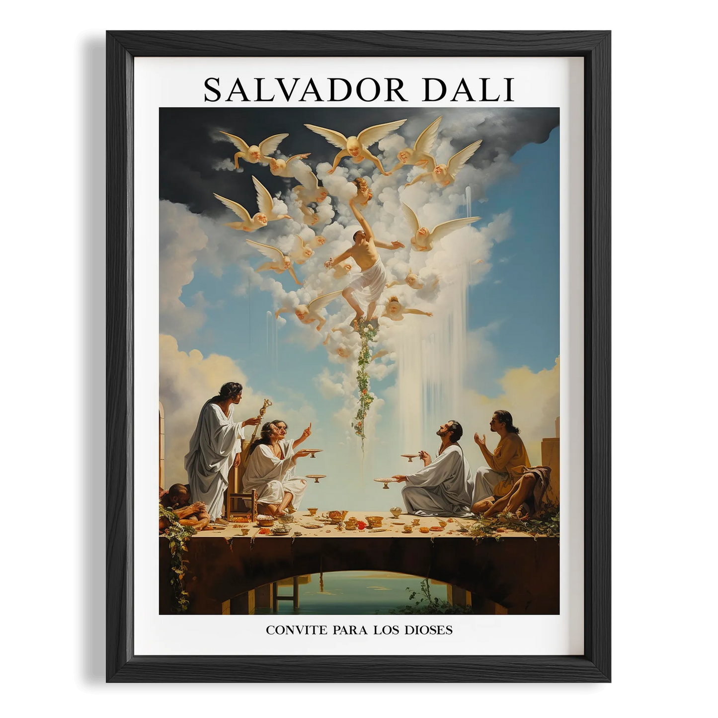 Gökyüzüne Açılan Eller - Salvador Dali Ahşap Duvar Tablosu