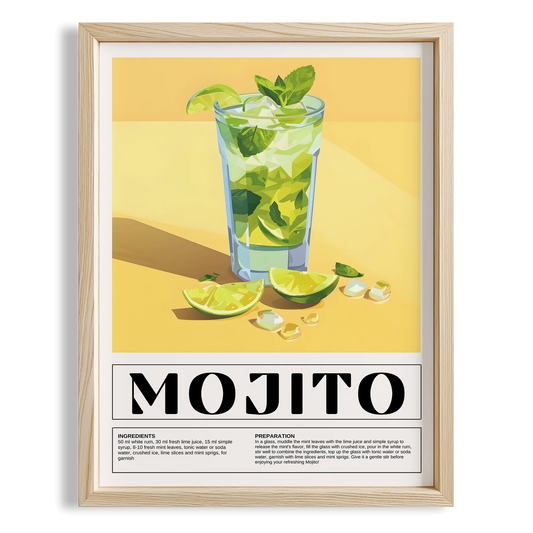 Mojito Kokteyl Tarifi Mutfak Duvar Tablosu