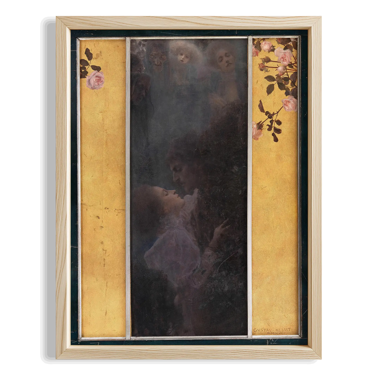 Altın Panel - Gustav Klimt Ahşap Duvar Tablosu