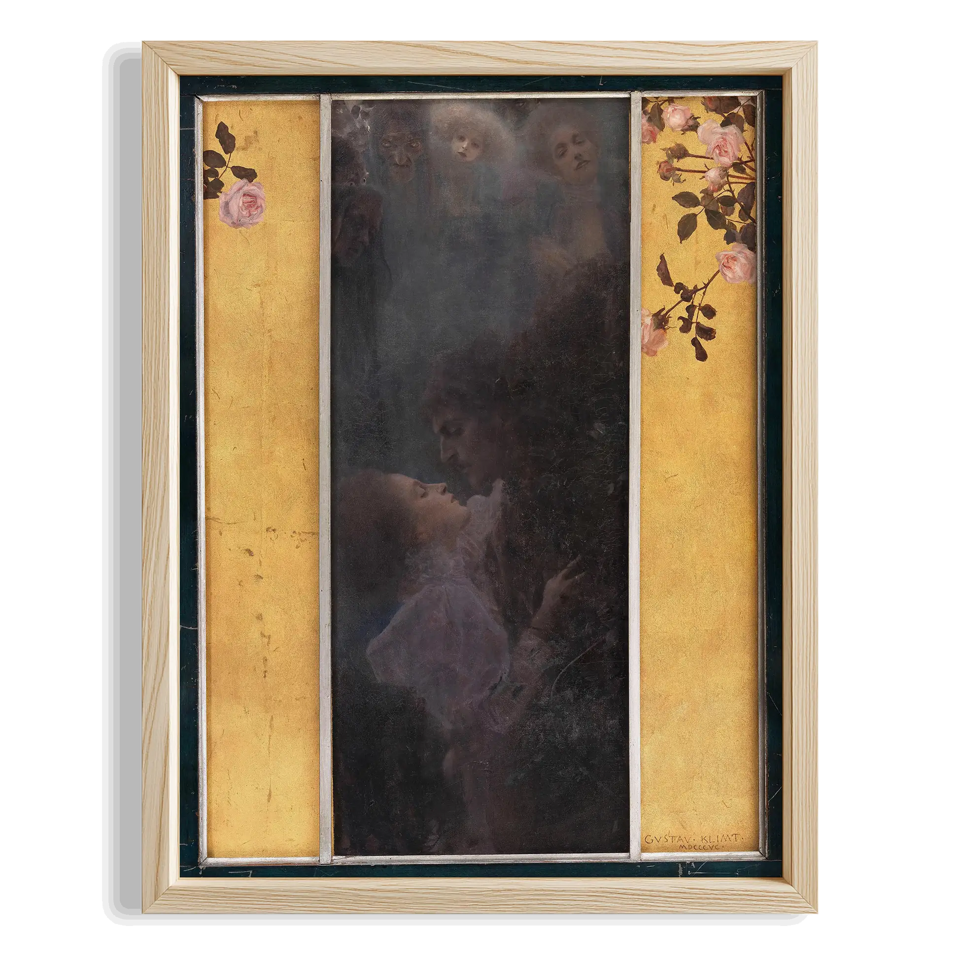 Altın Panel - Gustav Klimt Ahşap Duvar Tablosu