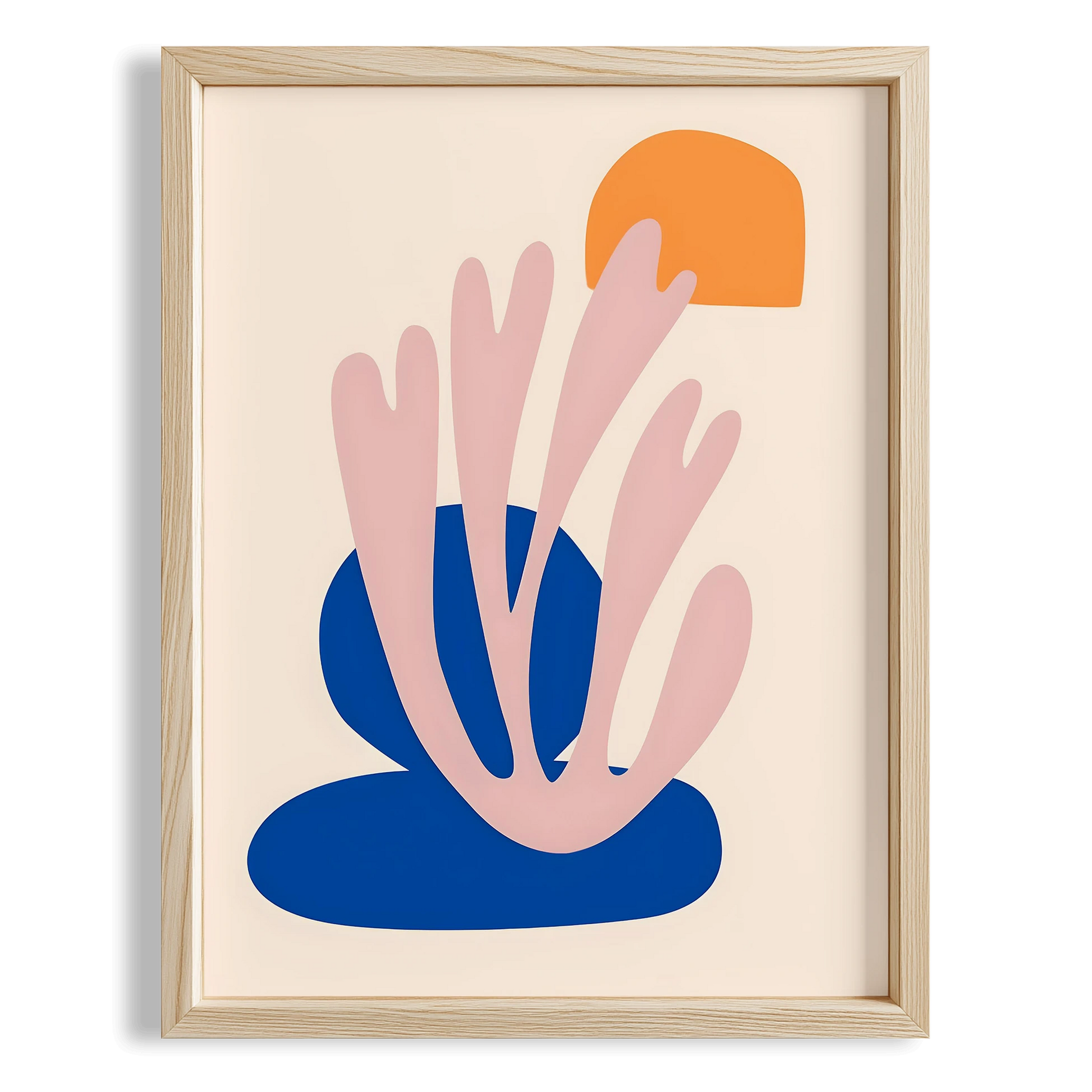 Matisse Kağıt Kesimleri Abstract Serisi Renkli Soyut Formlar II Duvar Tablosu