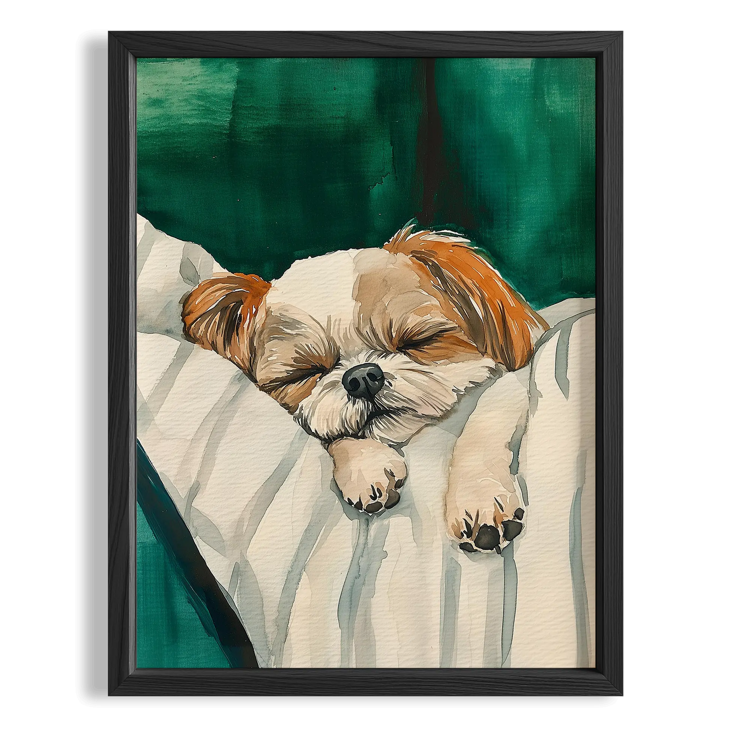 Köpek Portre XIV - Shih Tzu Zümrüt