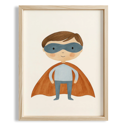 Kumral Kahraman Superman Temalı Çocuk Odası Ahşap Tablo