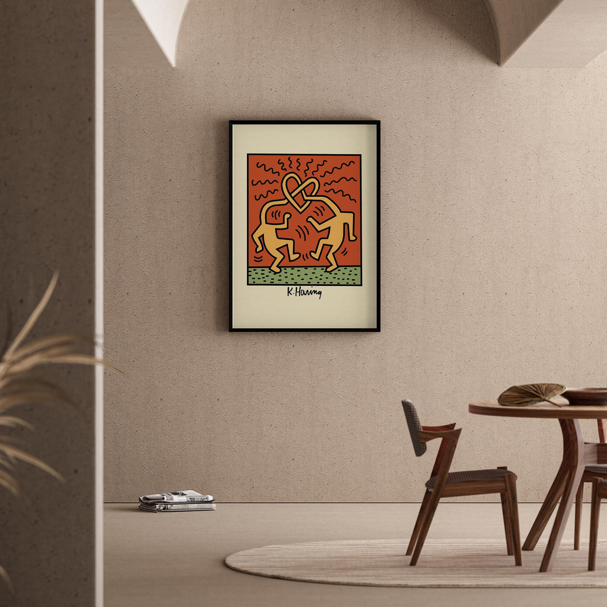 Kalpli Dans - Keith Haring Ahşap Duvar Tablosu