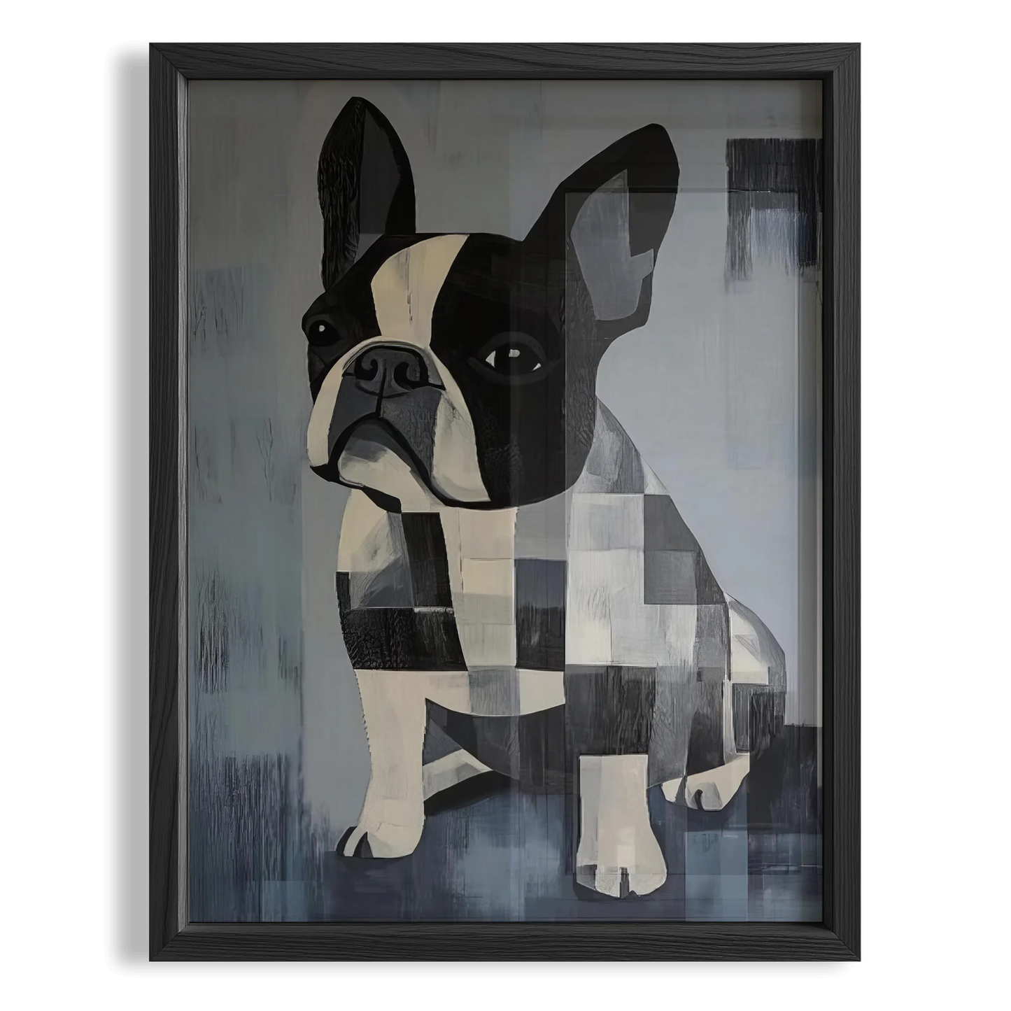 Köpek Portre II - Fransız Buldog Geometrik