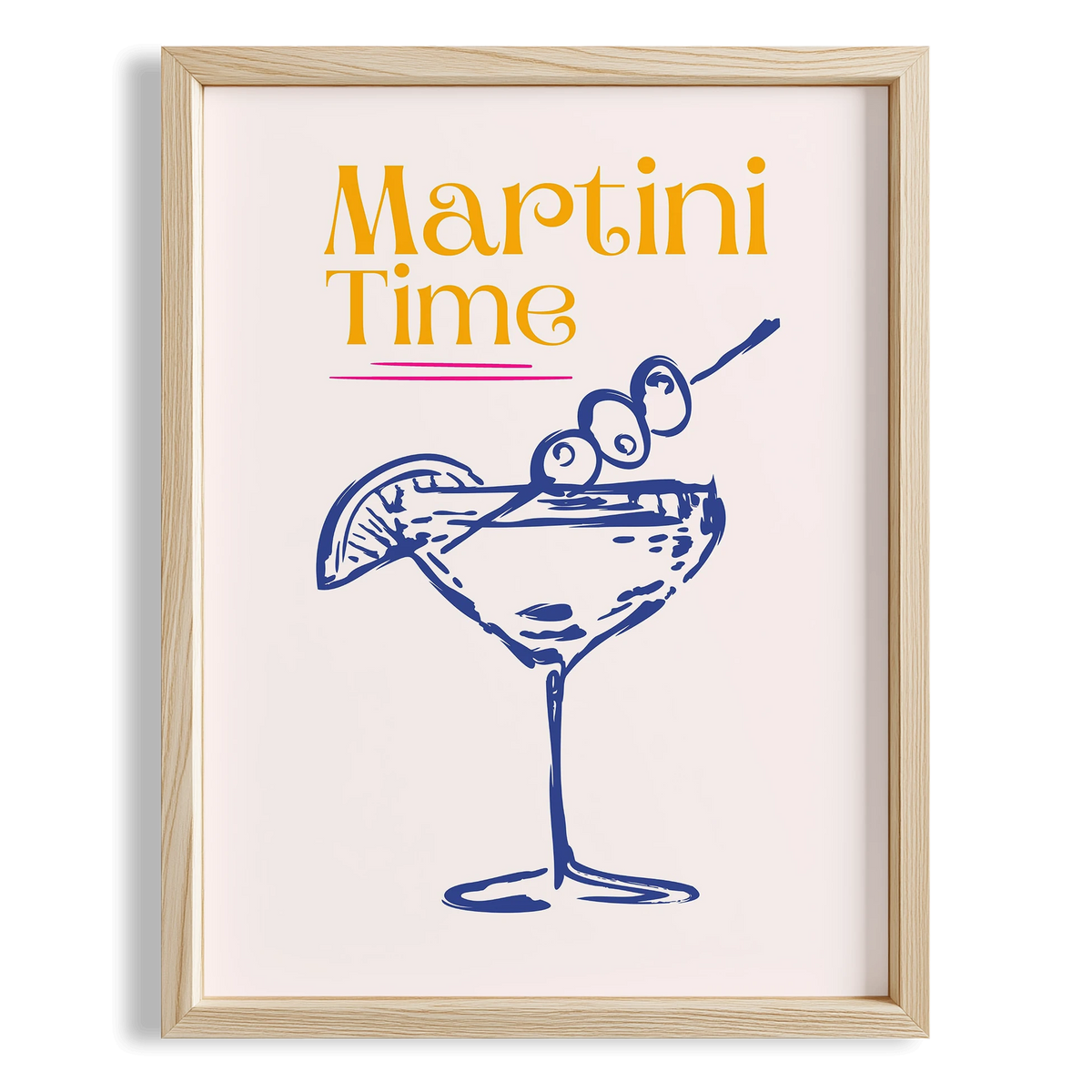 Martini Time Kokteyller Mutfak Duvar Tablosu