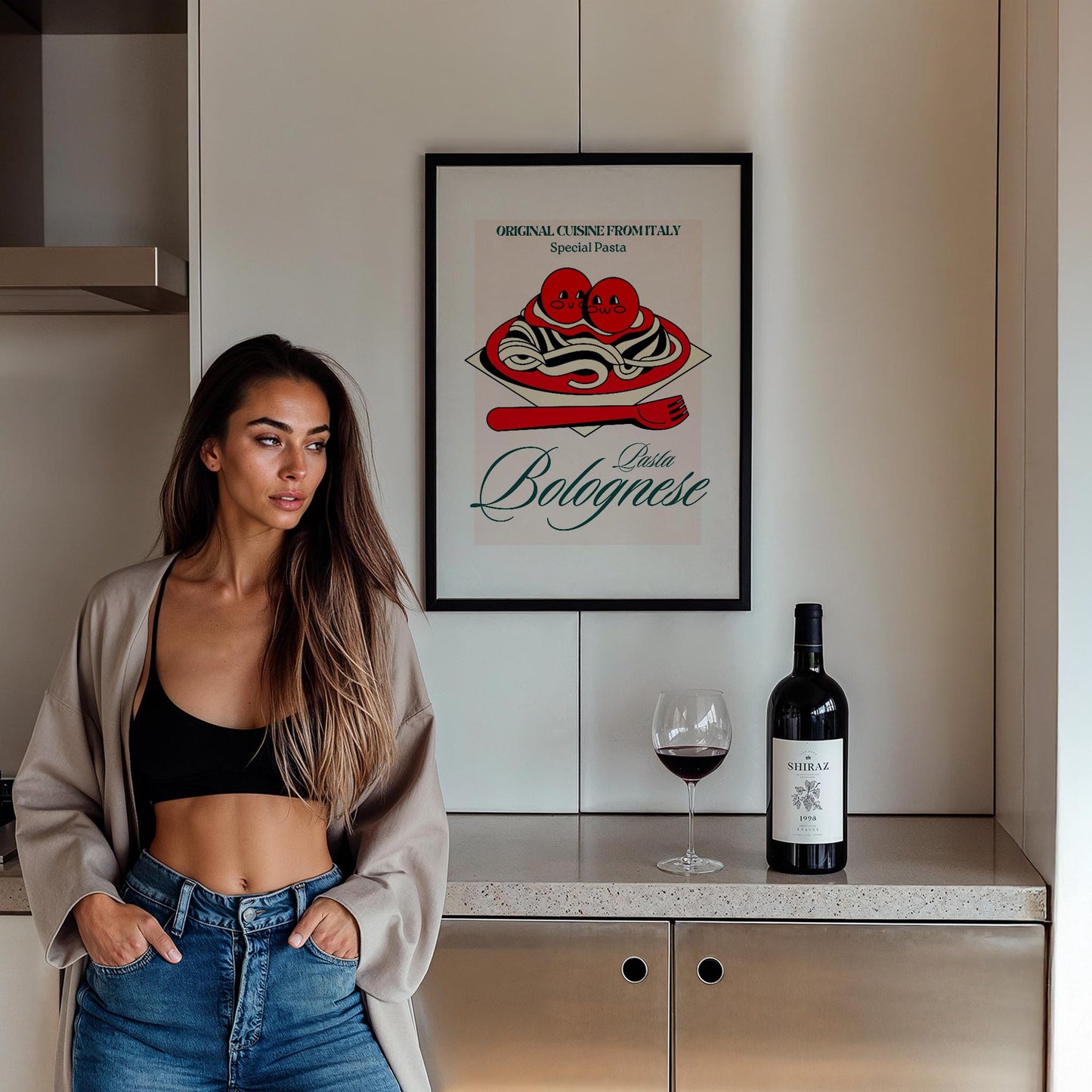 Pasta Bolognese Akdeniz İtalya Koleksiyonu Mutfak Duvar Tablosu
