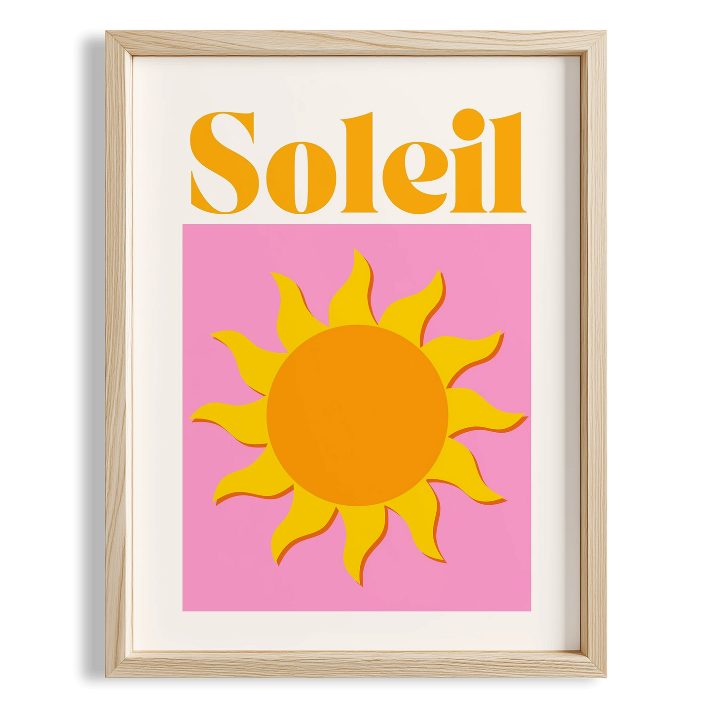 Soleil Güneş Tipografi Mutfak Duvar Tablosu