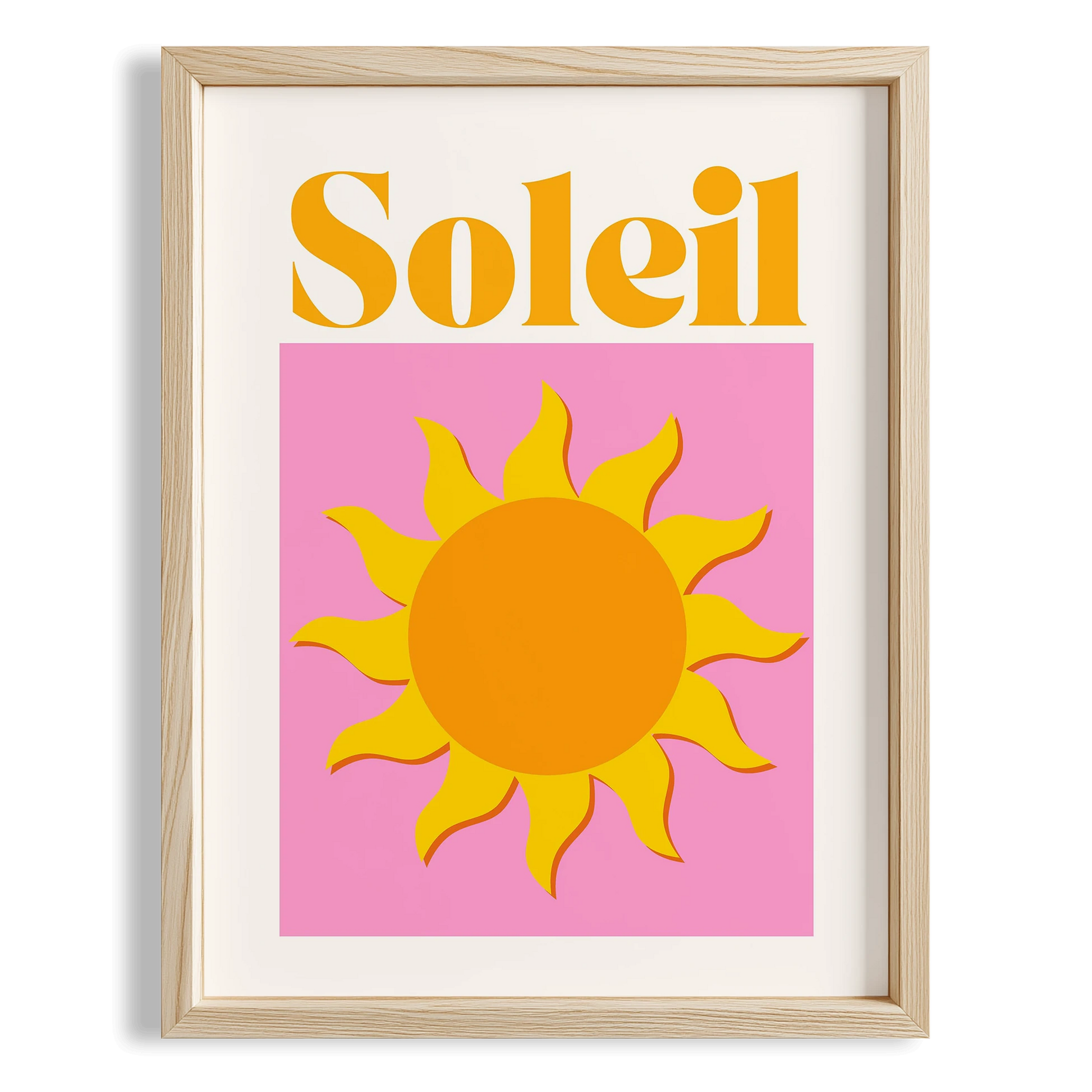 Soleil Güneş Tipografi Mutfak Duvar Tablosu