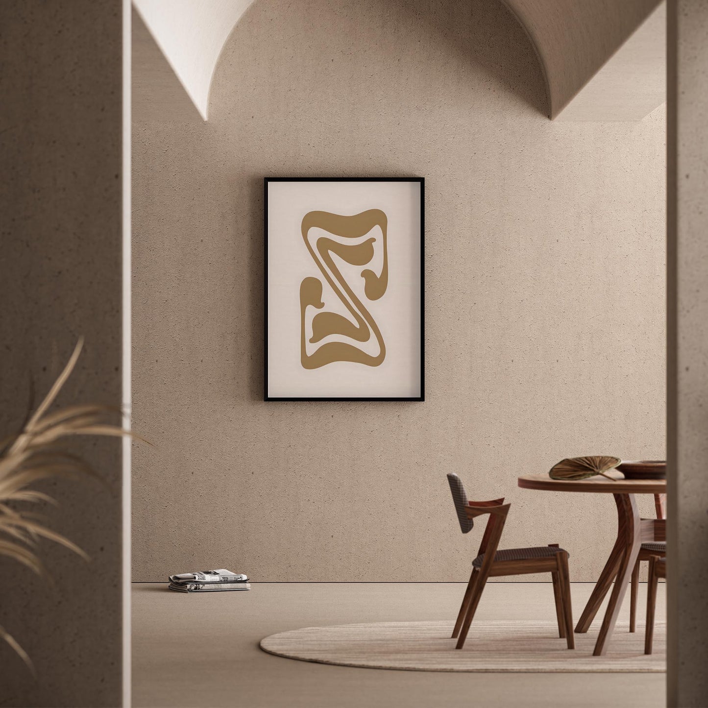 Matisse Kağıt Kesimleri Serisi Minimalist Soyut Yaprak Dansı I Duvar Tablosu