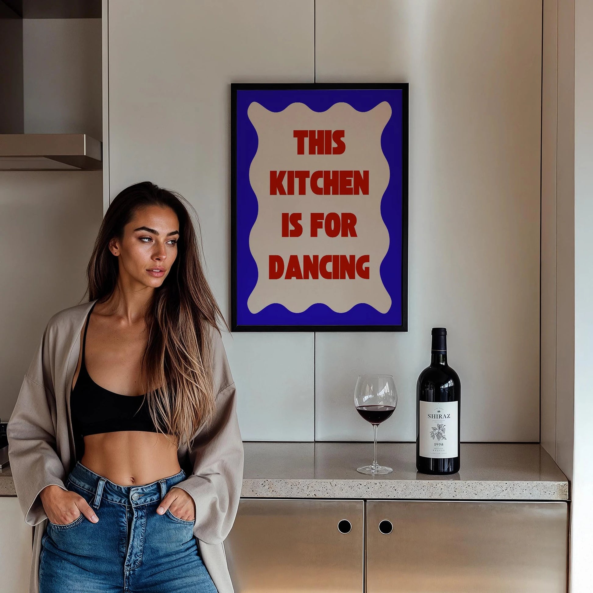 This Kitchen is For Dancing Tipografi Mutfak Duvar Tablosu