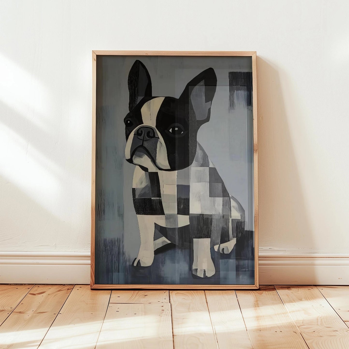 Köpek Portre II - Fransız Buldog Geometrik