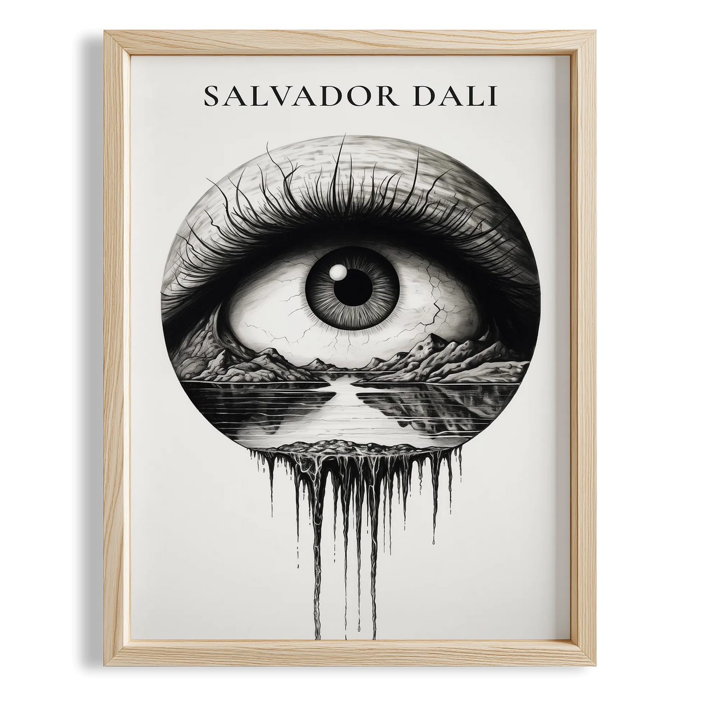 Göz - Salvador Dali Ahşap Duvar Tablosu